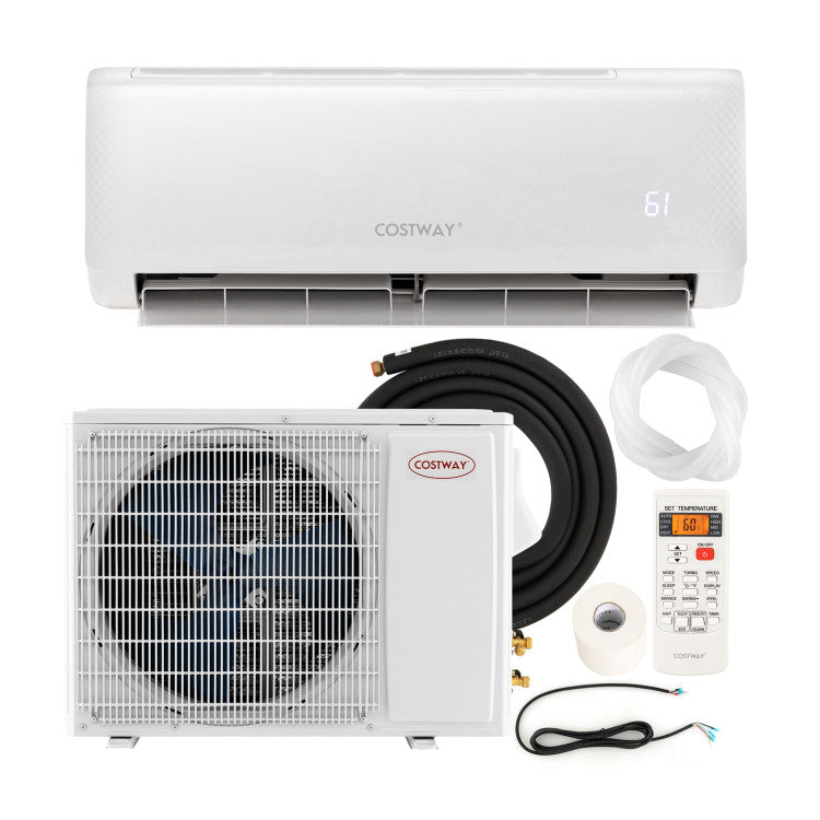 Costway 17,000 BTU 21 SEER2 Ductless Mini Split Air Conditioner & Heat Pump – 208-230V