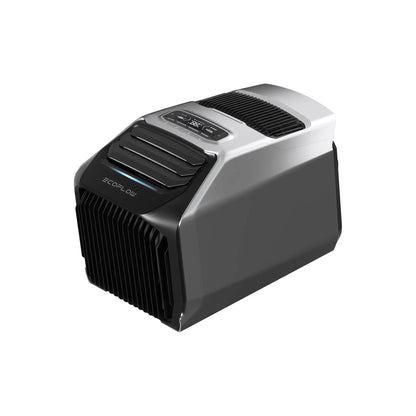 EcoFlow WAVE 2 air conditioner and heater paired with DELTA 2 power station, delivering efficient cooling and heating for spaces up to 500 sq. ft.